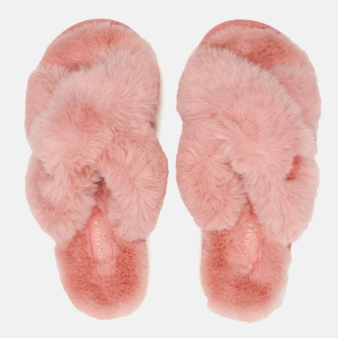 Sandalo slide Michael Kors Lala rosa in pelliccia sintetica