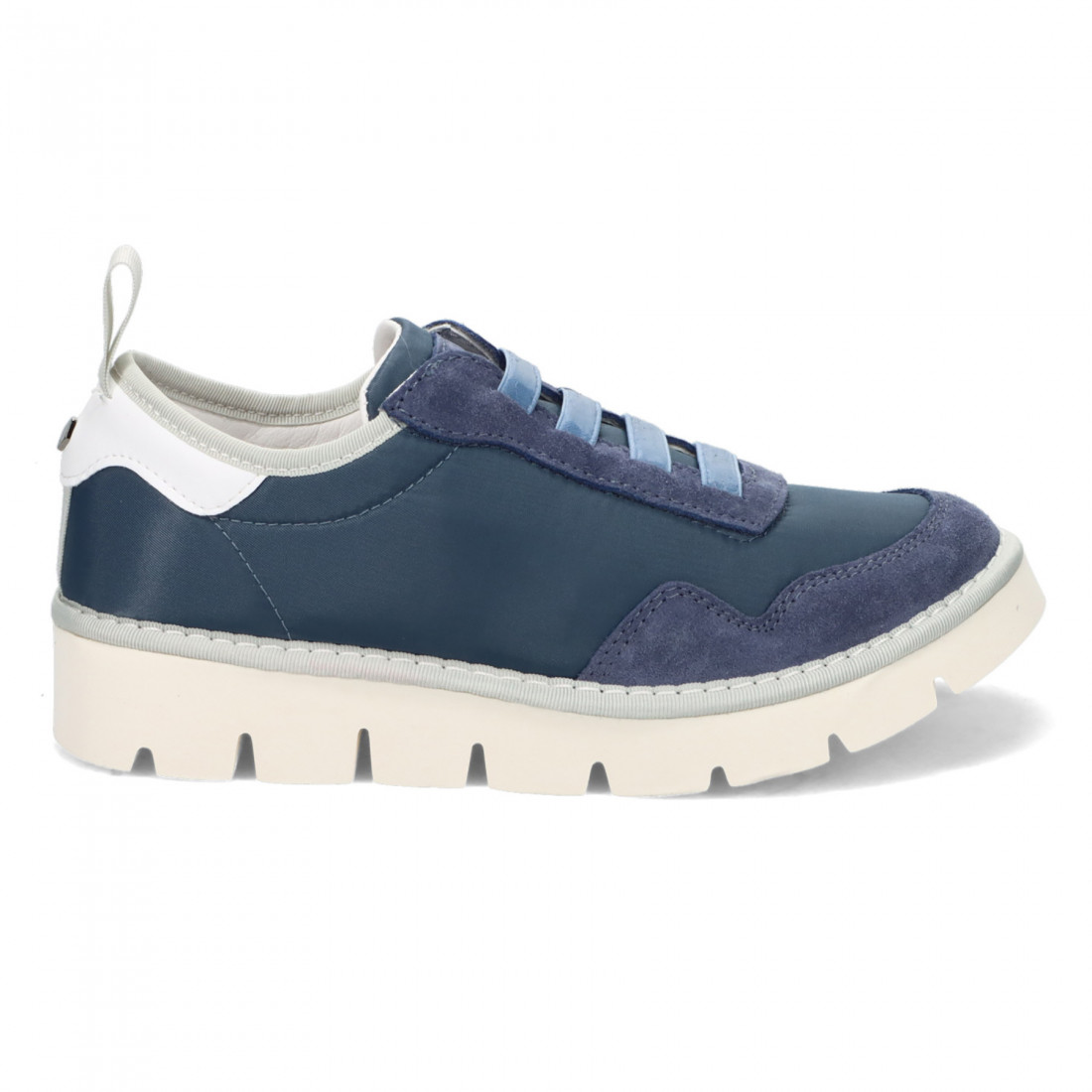 Sneakers donna Panchic Slip on P05 blu in camoscio