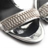 Sandalo MIAA in pelle specchiata argento