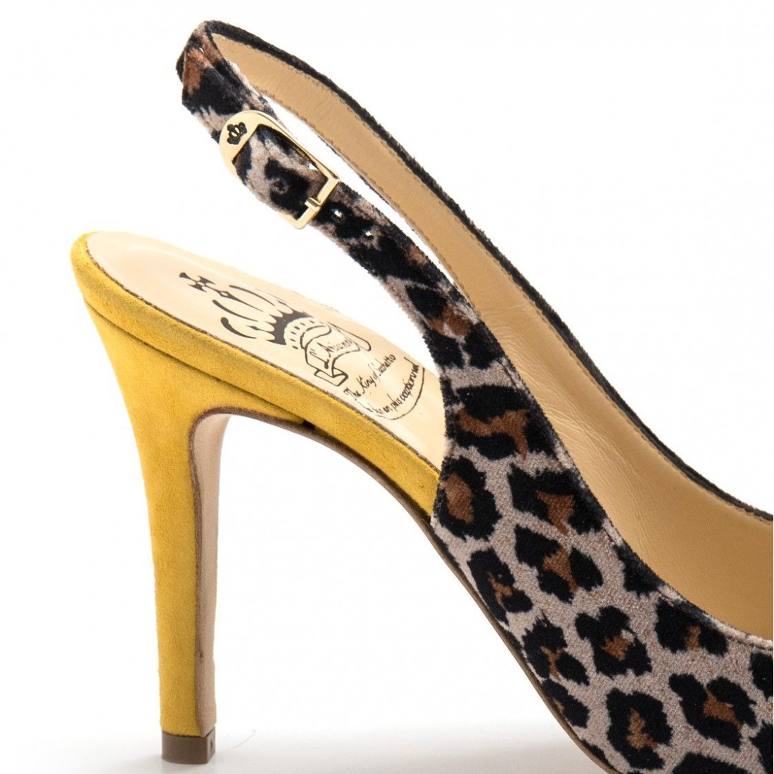 Chanel L'Arianna leopard con tacco giallo