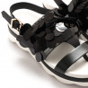 Sandalo Tosca Blu nero con maxi paillettes