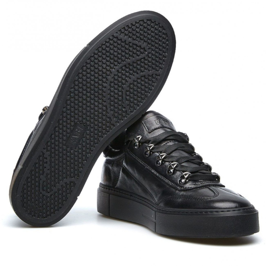 Sneakers Fabi Puget FU9580 nera con ganci in metallo