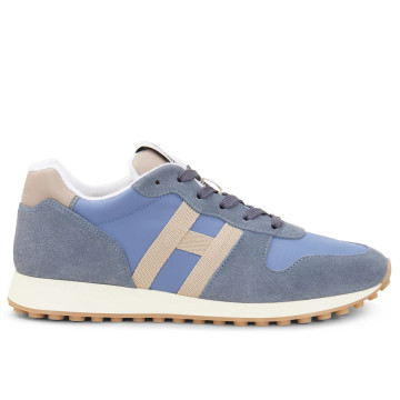 Sneakers uomo Hogan H383 azzurree beige