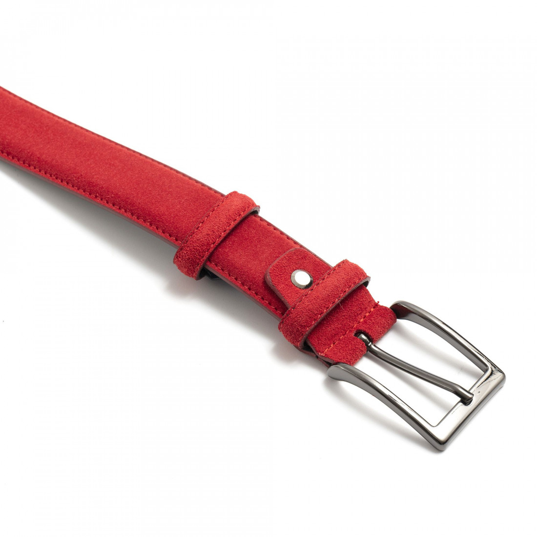 Cintura regolabile Sangiorgio in camoscio rosso