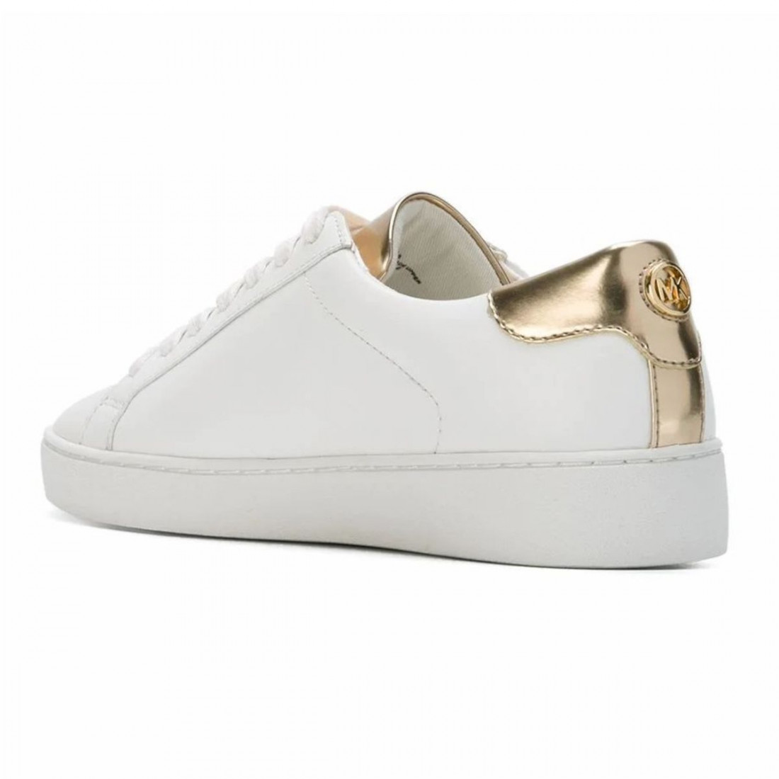 Sneaker donna Michael Kors Irving in pelle bianca e oro