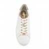 Sneaker donna Michael Kors Irving in pelle bianca e oro
