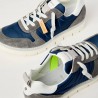 Sneaker Panchic P05 in nylon blu e suede grigio