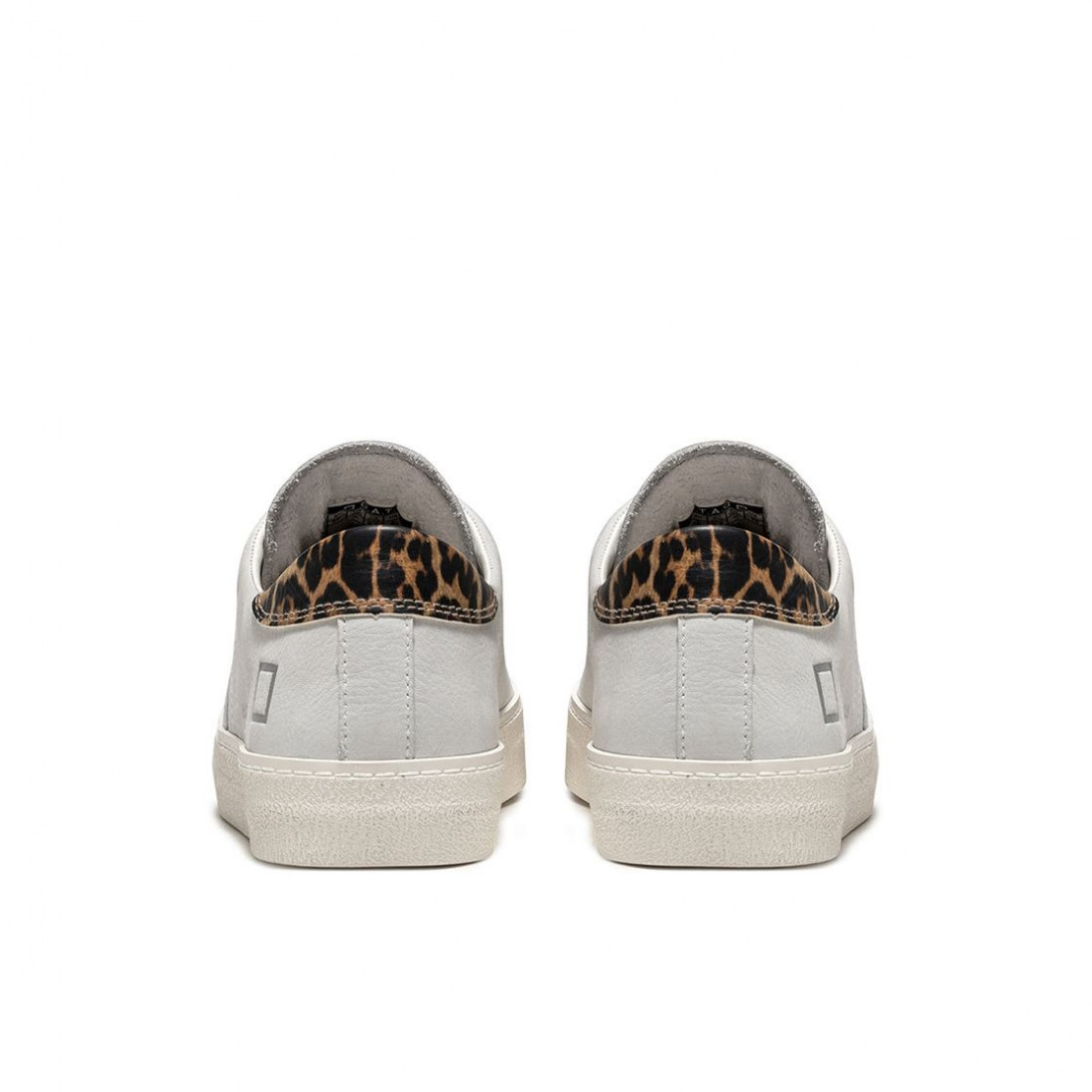 Sneaker donna D.A.T.E. Hill Low Vintage bianca e leopard