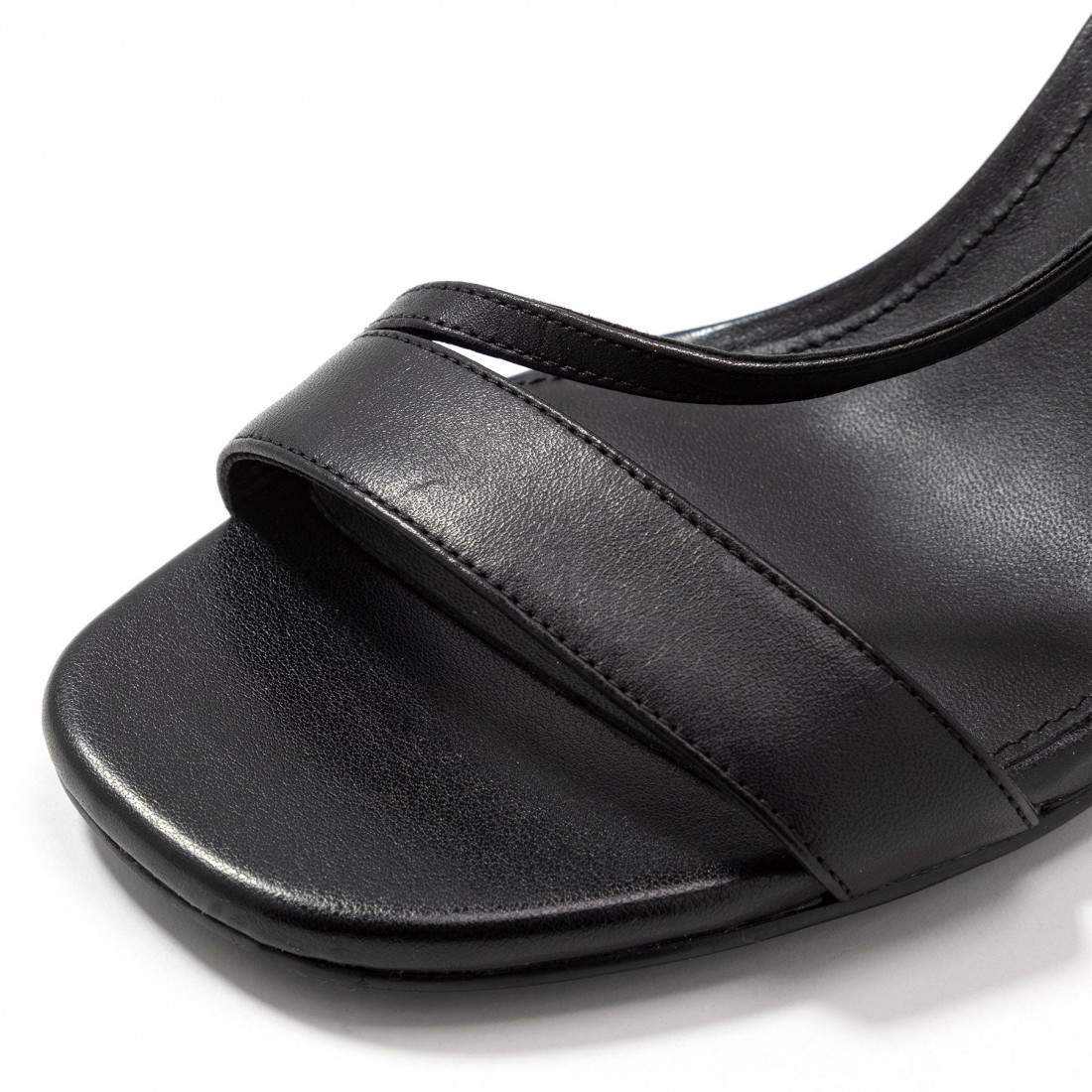 Sandalo con tacco Michael Kors Tasha nero in pelle