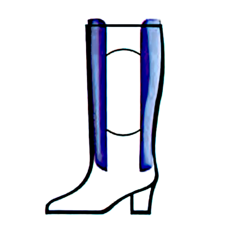 Tendistivale in plastica con anello a molla