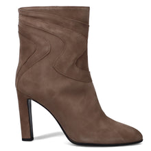 Stivaletto isabelle paris in camoscio tortora con tacco alto