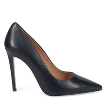 Décolleté elegante sangiorgio in pelle nera con tacco a spillo