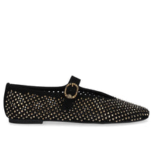 Mayfair ballet flat black gold