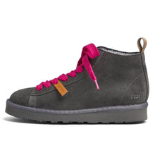 P001 faux fur antracite-fucsia