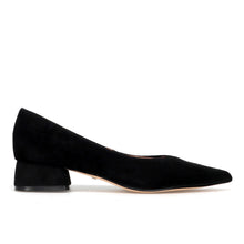 Scarpa tacco 4 camoscio nero
