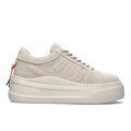 BARRACUDA: Sneakers slip-on platform da donna Mary Lou in morbida pelle scamosciata marmo avorio