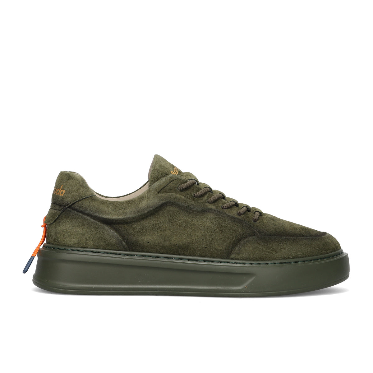 BARRACUDA: Sneaker slip on da uomo Phoenix in camoscio aerografato verde militare