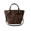 BORBONESE: Borsa shopping Escape small in tessuto tecnico con stampa animalier