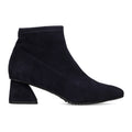 BRUNATE: Raffinato stivaletto da donna in camoscio stretch idrorepellente blu con tacco comodo