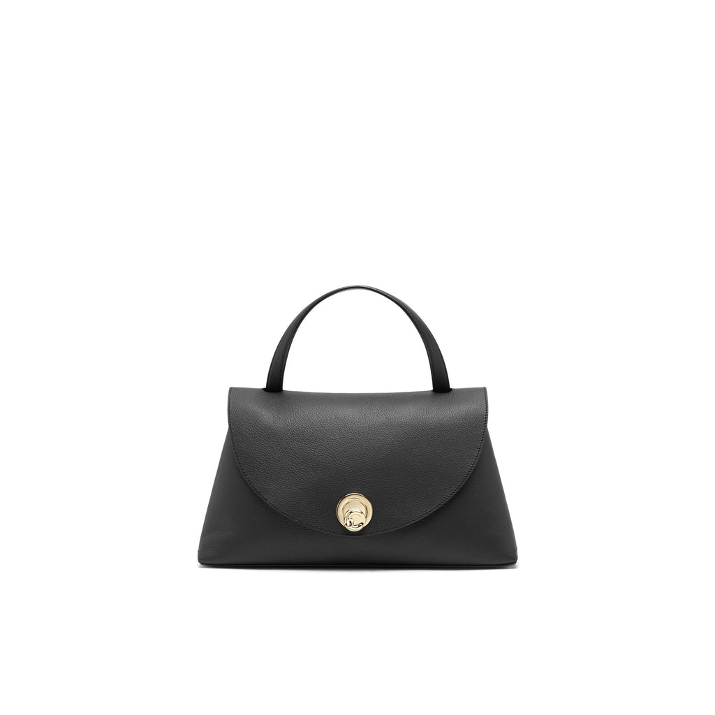 COCCINELLE: Borsa a mano media da donna Coccinelle Nikla in pelle double nera con patta
