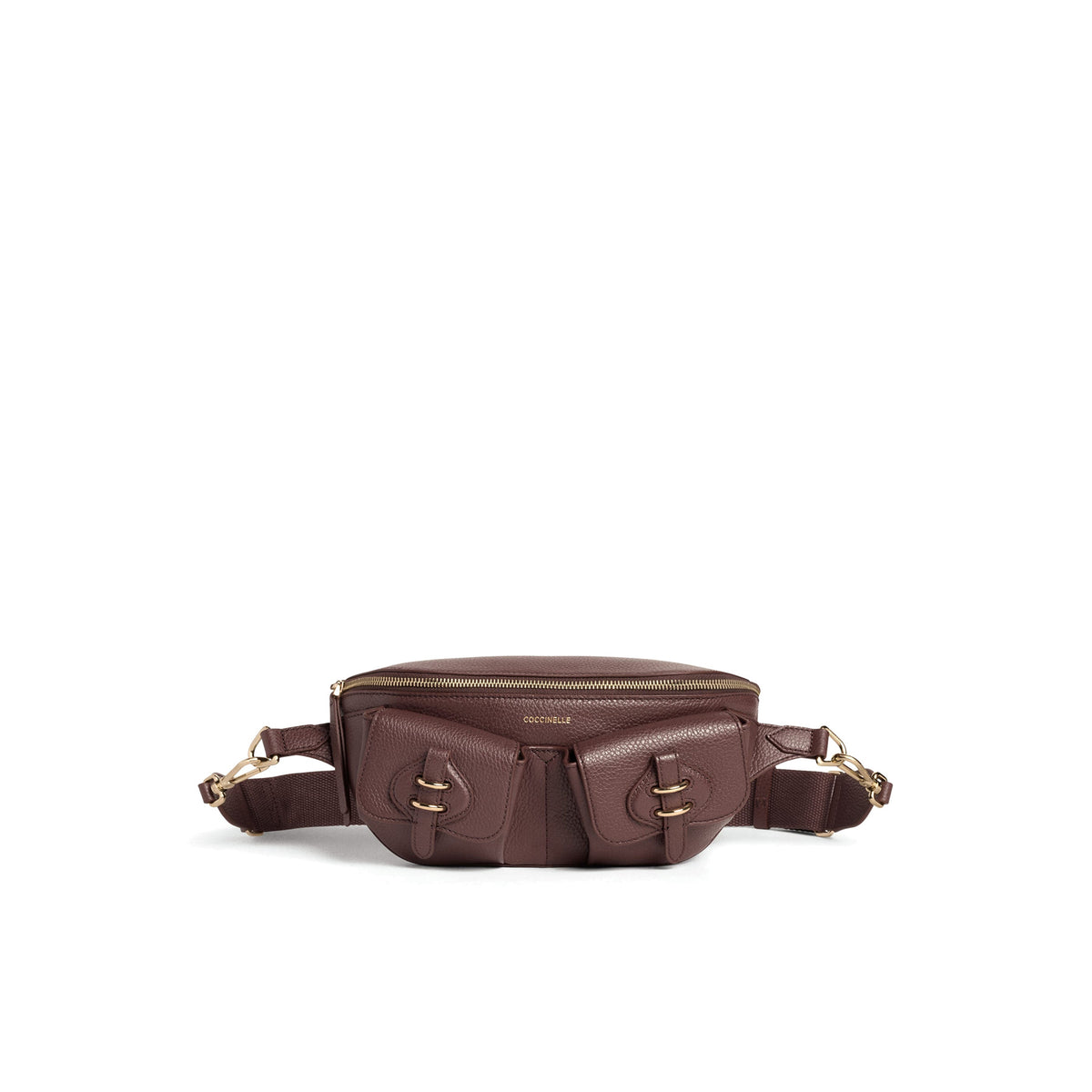 COCCINELLE: Marsupio da donna piccolo Mavery Pocket in pelle martellata bordeaux