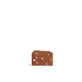 COCCINELLE: Portafogli piccolo Metallic color Cognac con ricami di fiori bucaneve