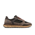 Crime London: Sneaker running da uomo Rush in pelle scamosciata e tessuto tecnico marrone