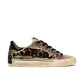 Crime London: Sneakers da donna Deconstructed in cavallino maculato e denim vintage camouflage