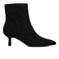 CRISTIN: Stivaletto da donna Susan in camoscio ecologico nero con tacco a rocchetto