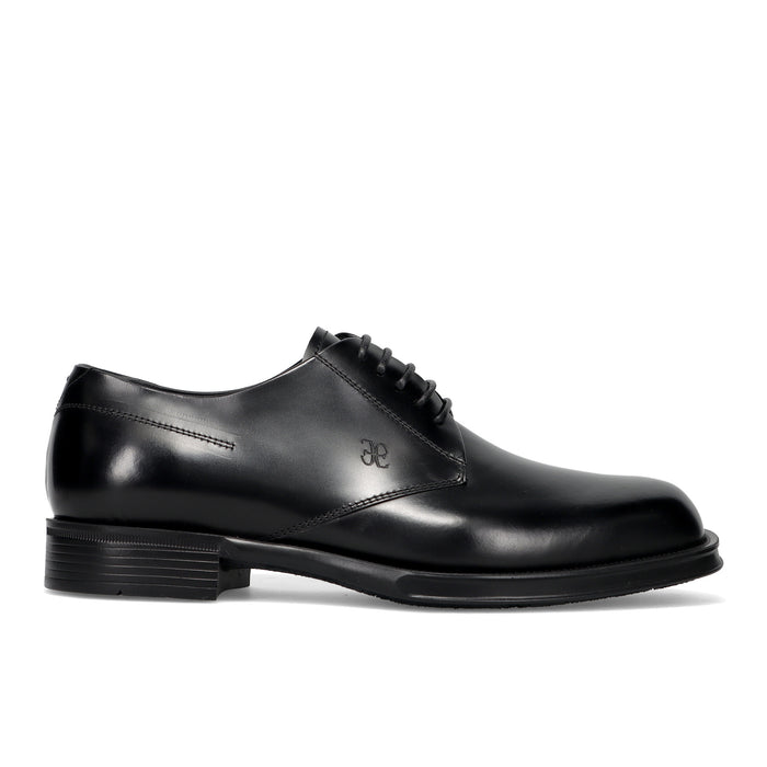 FABI: Scarpa derby elegante da uomo in pelle spazzolata nera