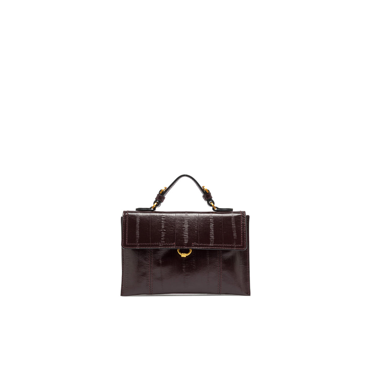 Gianni Chiarini: Cartella piccola Vicky in pelle stampa anguilla bordeaux