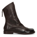 History541: Stivaletto da donna Giselle in morbida pelle marrone scuro con zip posteriore