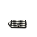 Hogan: Borsa Flap H-Turn Mini Nero Bianco in pelle con inserto in tessuto pied de poule