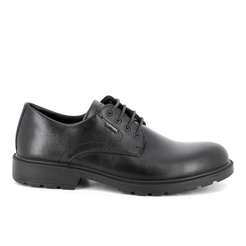 IGI&CO: Scarpa stringata derby da uomo in pelle nera e GORE-TEX® con suola in gomma