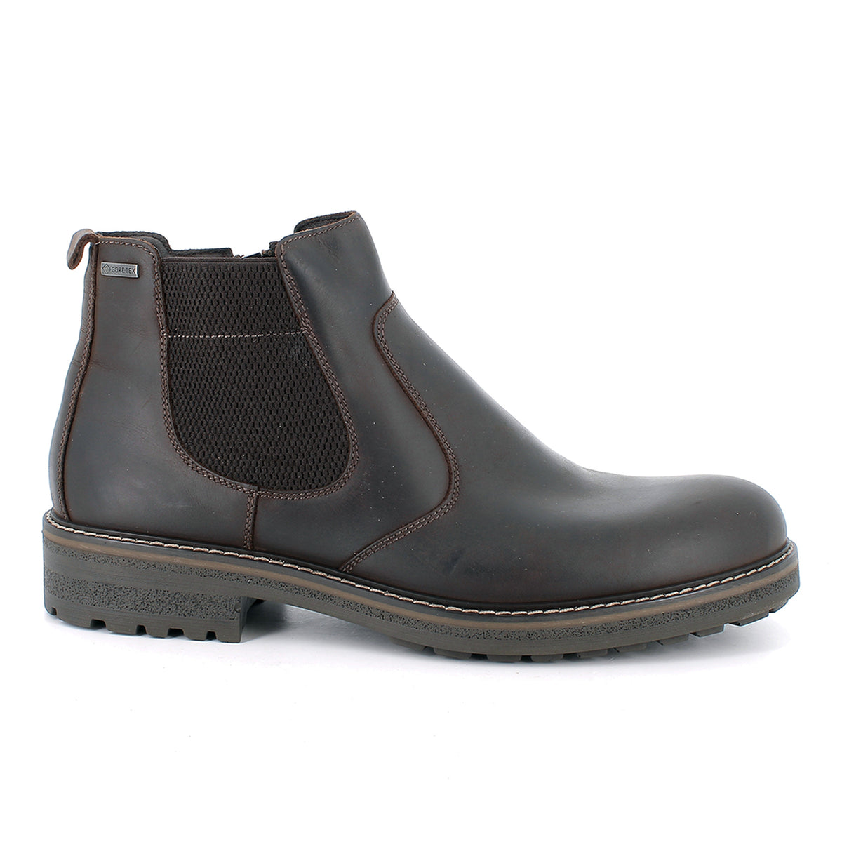 IGI&CO: Stivaletti da uomo in pelle marrone e fodera GORE-TEX® con zip ed elastico