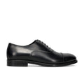 J. WILTON: Elegante scarpa stringata oxford da uomo in pelle nera con puntale
