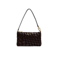 MICHAEL KORS: Borsa pochette Jet Set Wristlet in pelle e suede marrone scuro