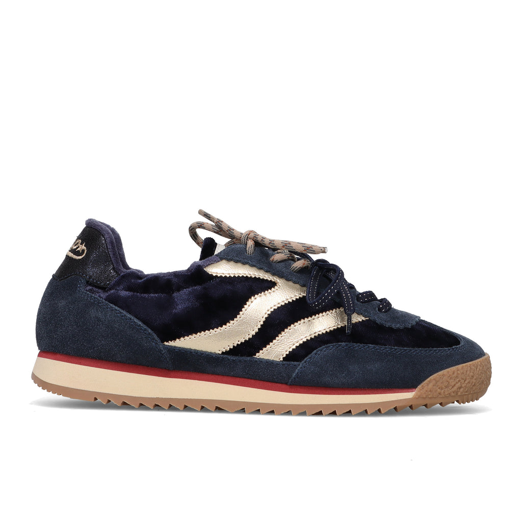 MRP Star: Sneakers da donna modello Utah in camoscio e velluto blu oceano