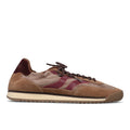 MRP Star: Sneakers da uomo modello Utah in camoscio marrone e velour tortora con inserti bordeaux