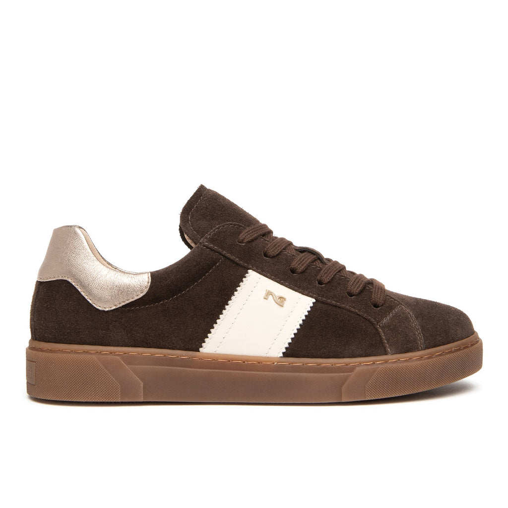 NeroGiardini: Sneakers da donna in pelle scamosciata idrorepellente marrone scuro
