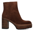 PONS QUINTANA: Stivaletto platform da donna Olivia in pelle scamosciata idrorepellente marrone