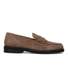 Penny loafer scamosciato orzo