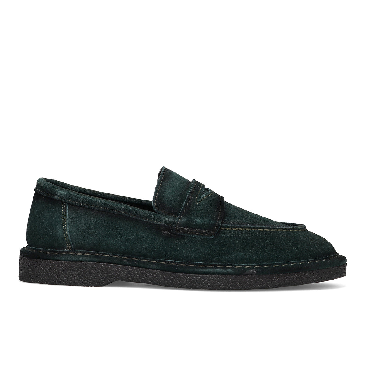 SANGIORGIO: Scarpa da donna in pelle scamosciata idrorepellente verde con plantare estraibile