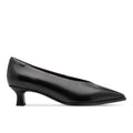 TAMARIS: Scarpa da donna in pelle nera con scollo a V e tacco a rocchetto comodo