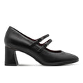 TAMARIS: Scarpa da donna in pelle nera con cinturini e tacco medio comodo