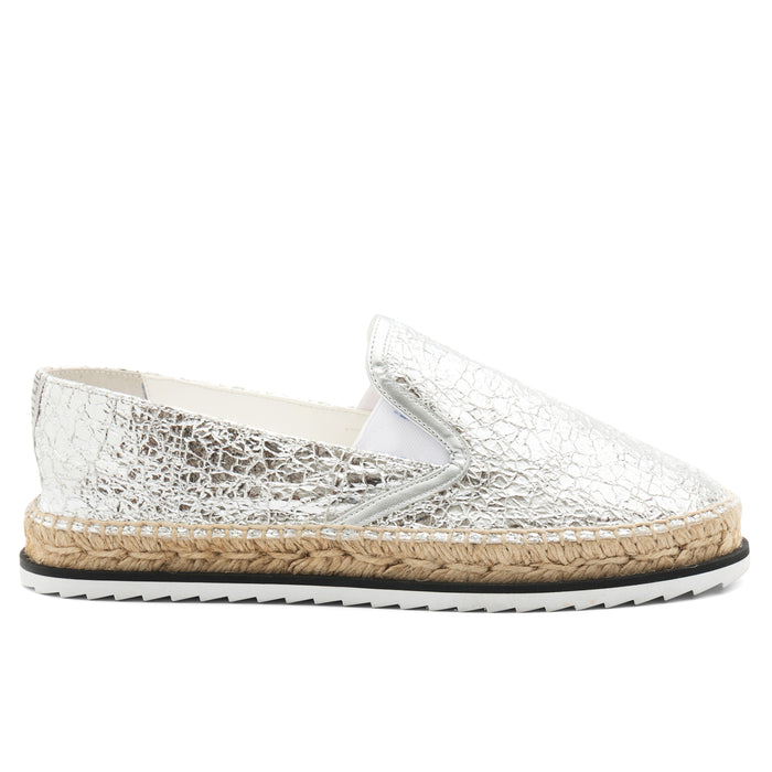 Slip on espadrillas kendall + kylie envy argento