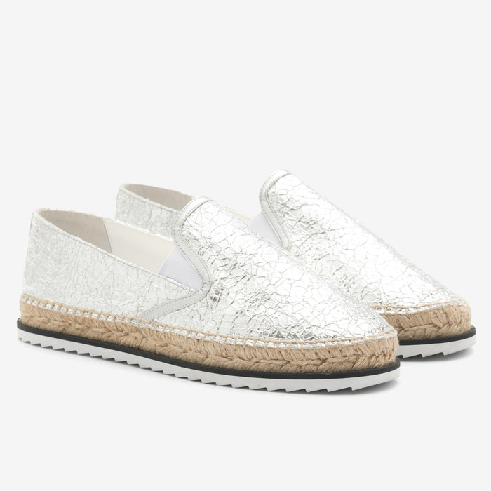 Slip on espadrillas kendall + kylie envy argento
