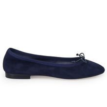 Ballerina belle vie in morbido camoscio blu abisso