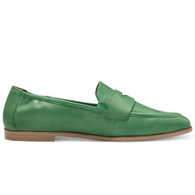 Mocassino da donna tamaris in morbida pelle verde