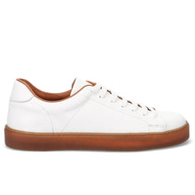 Sneakers da uomo wexford in pelle bianca con suola in lattice